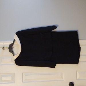 Black dress with white collar